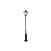 Lutec London Solar Pole Post Light 2.2m - Matt Rust